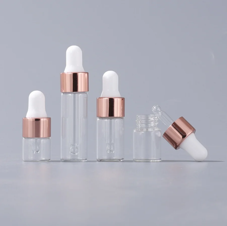 100 шт./лот мини флаконы с пипетками для ароматерапии эфирным маслом розовым