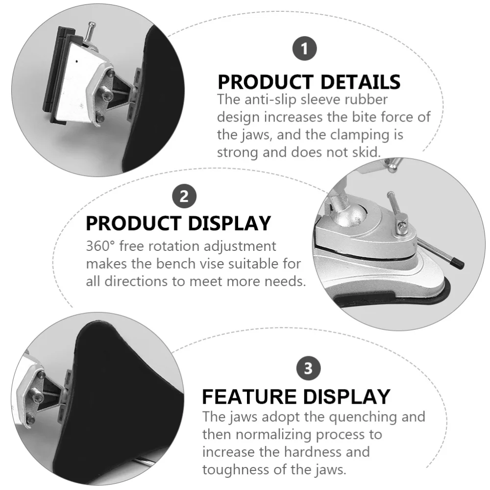 

360 Degree Rotation Suction Cup Bench Vise Aluminum Alloy Tiger Vise Hand Tool