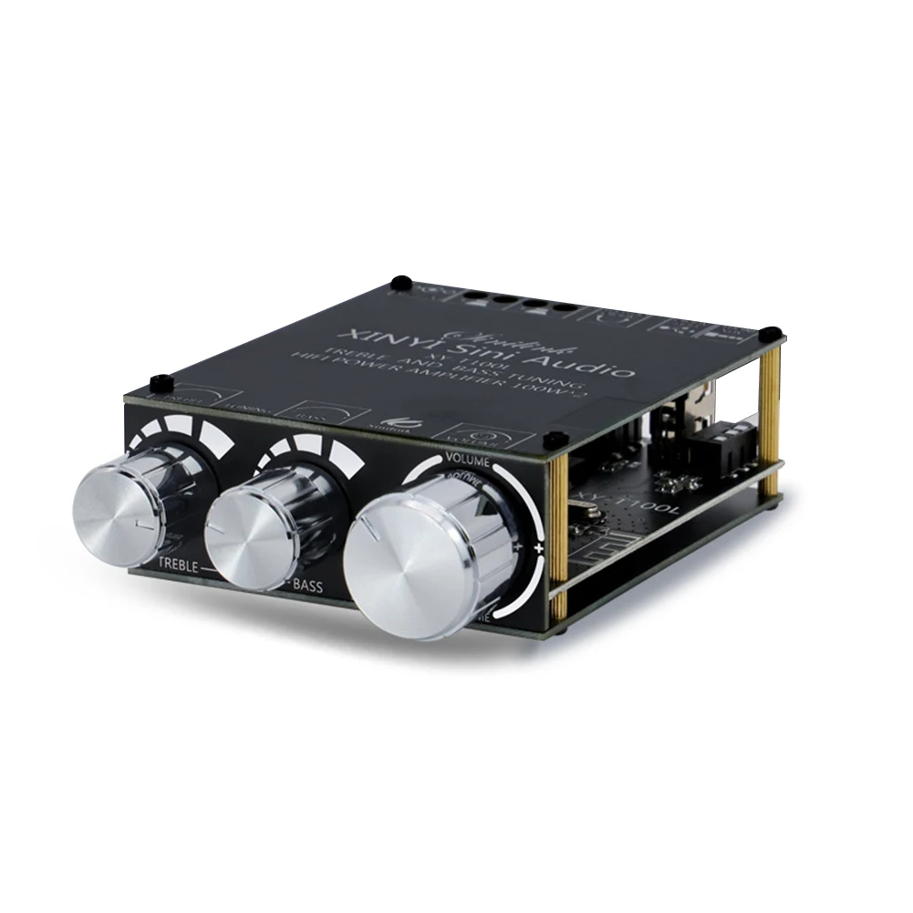 

XY-T100L 100Wx2 APP Control HiFi Audio Bluetooth5.0+AUX+Sound Card+Flash Disk Digital Amplifier Board Dual Channel Stereo Module