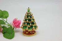 small bejeweled christmas tree trinket box christmas traditional tree shaped trinket jewelry box