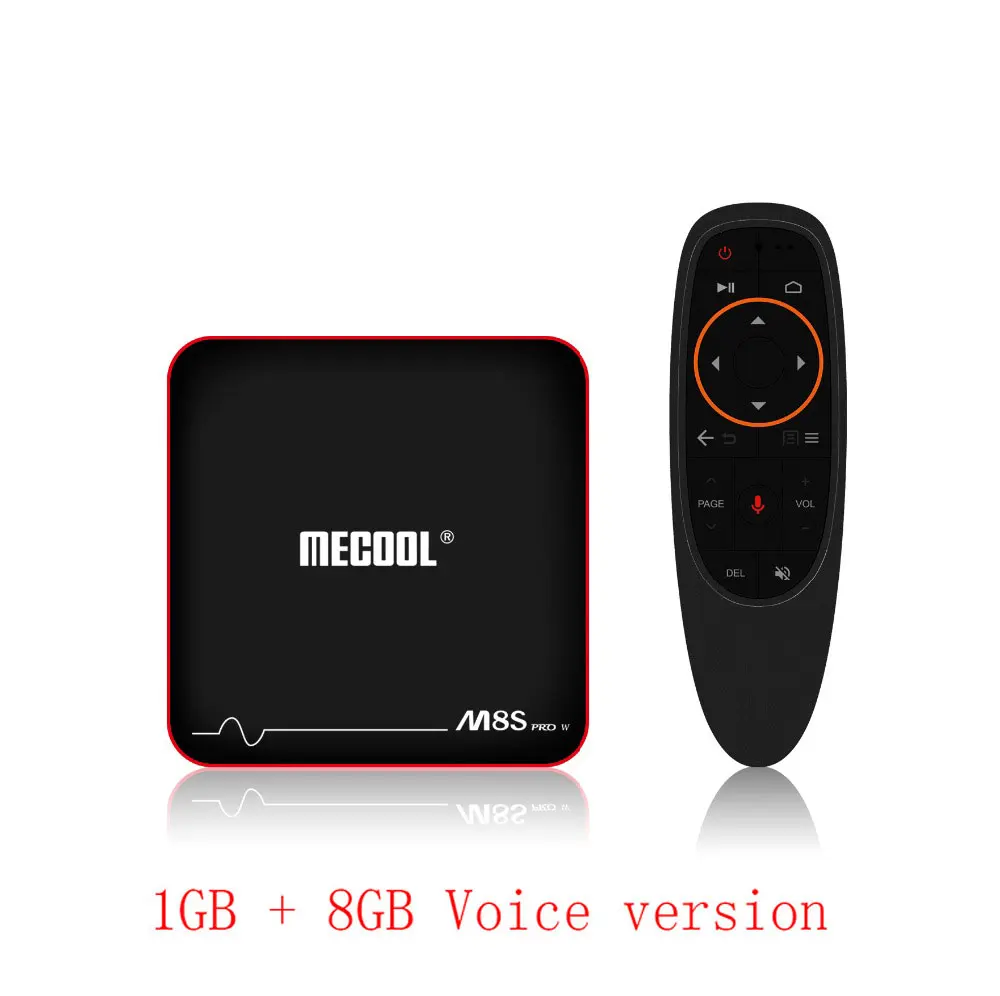 voice1GB8GB MECOOL M8S PRO W Smart tv Box Android 7,1 Amlogic S905W tv Box 1/2GB 8/16GB2. 4G WiFi Bluetooth телеприставка с ИК-пультом дистанционного управления - Цвет: voice1GB8GB