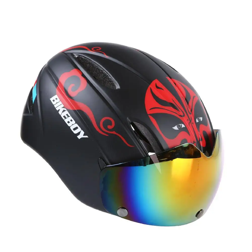 Велосипедный шлем с магнитными очками спортивный для горных и шоссейных