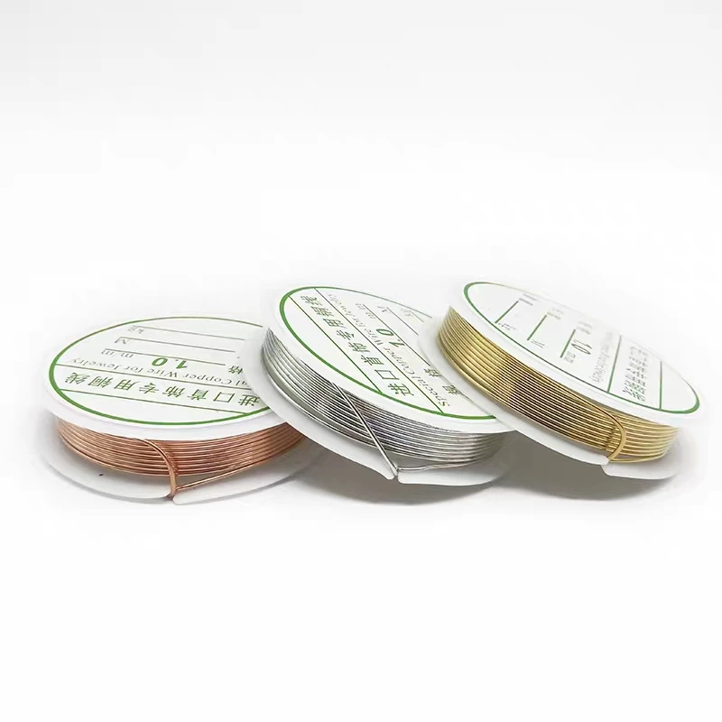 Металлическая нить для бисероплетения золотистая/Серебристая проволока 1 рулон