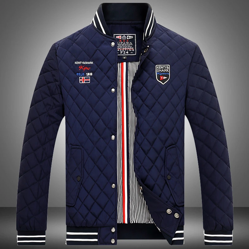 

Hot Sale Quality Autumn Winter Padded Thick Cotton Clothing Windbreak Men's Outwear Jacket Shark Brand Casual Solid Warm Coats