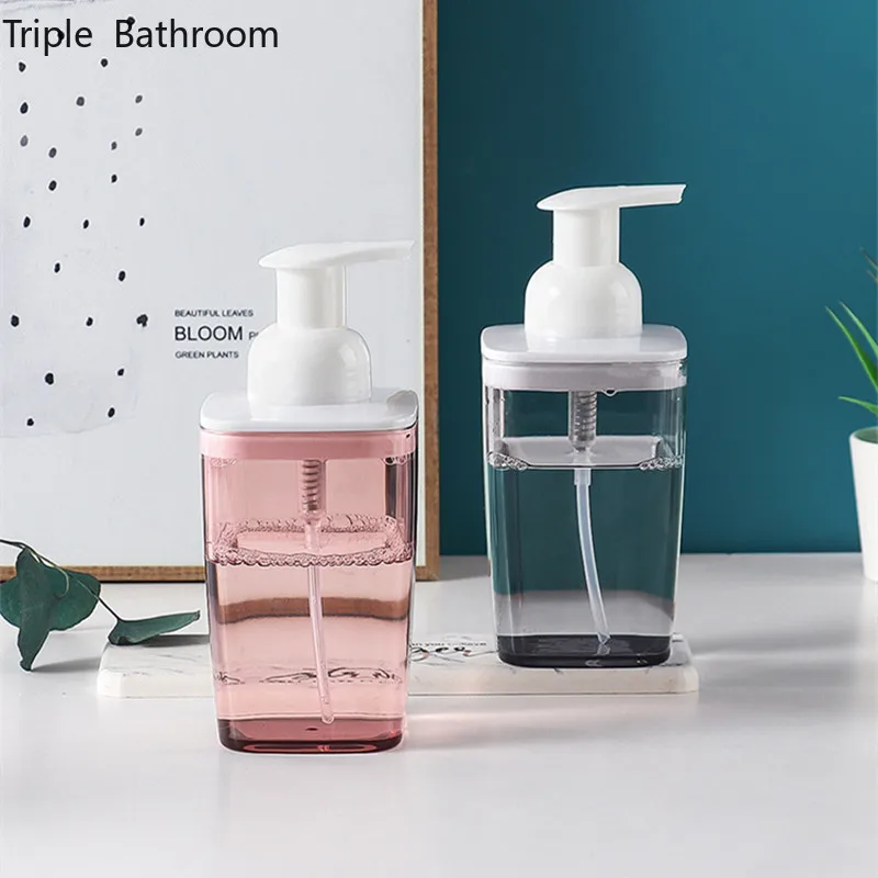 

Foam Liquid Soap Dispenser Plastic Transparent Portable Shampoo Shower Gel Bottles Wristband Dispenser Bathroom Accessories