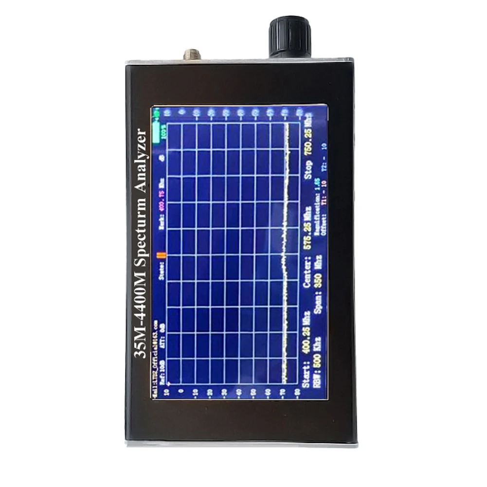 

Spectrum Analyzer Handheld 4.3inch LCD Display Screen 35M-4400MHZ Professional Simple for Interphone Signal Measurement Nice New