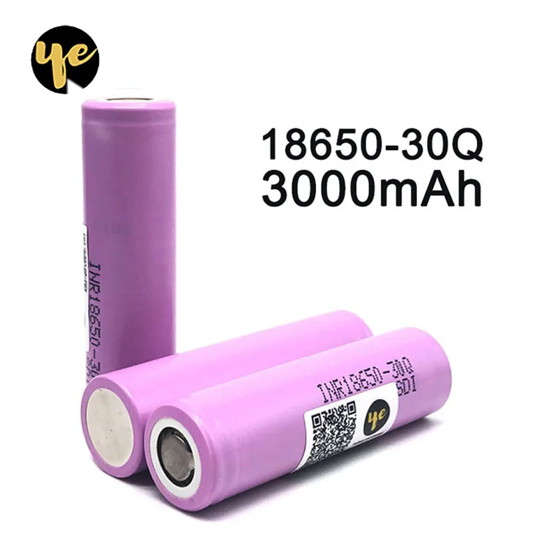 18650 30Q перезаряжаемая литий-ионная батарея 3,7 V для samsung INR18650 для электронной сигареты 18650 высокий расход 30A разряда