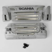 114 rc truck scania r730 front face mid grid bumper set for tamiya tractor r620 r470 modified upgrade
