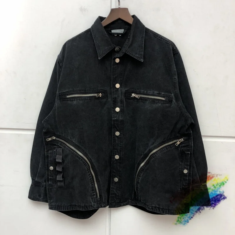 

Wash The Old Jeans Jacket Men Women Best Quality Heavy Fabric Unisex Denim Jackets Coat