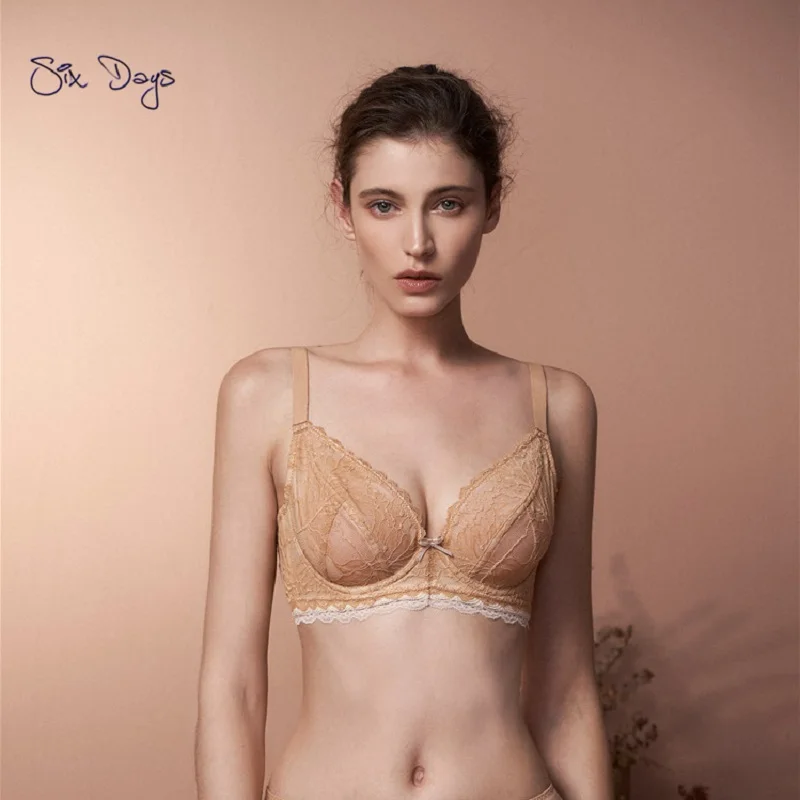 

Кружевной ультратонкий бюстгальтер с вышивкой, чашка с кристаллами, нижнее белье со стальными вставками с эффектом памяти, регулируемый се...