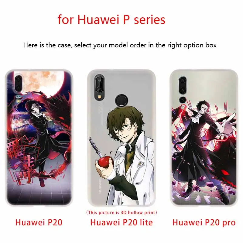 Мягкий чехол из ТПУ для Huawei P30 P40 P20 Pro P10 P9 Lite P Smart Z 2020 Japan anime bungou stray dogs Dazai