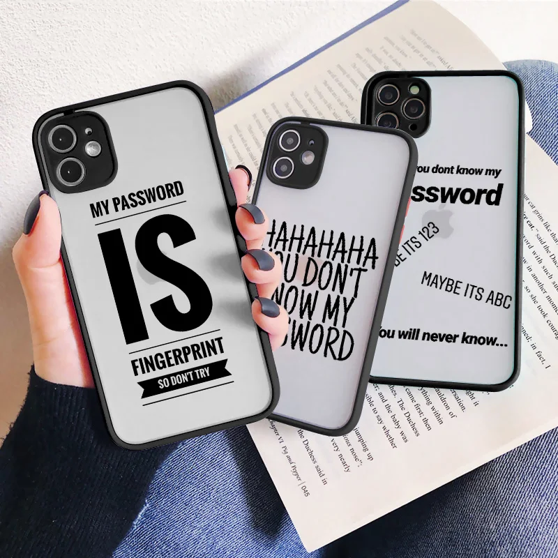 

Don't Touch You Don't Know Password Phone Case For iPhone 7 8 Plus 13 12 11 Pro Max X XR XS MAX SE 2020 PC hard Shockproof Cover