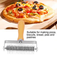 non stick mat dough lattice roller stainless steel baking cookies pie pizza roller cutter with plastic handle cupcake