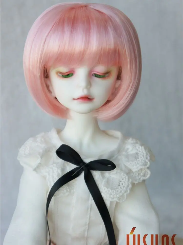 

JD244B 1/4 MSD synthetic mohair doll wigs 7-8inch Short cut Bobo wig