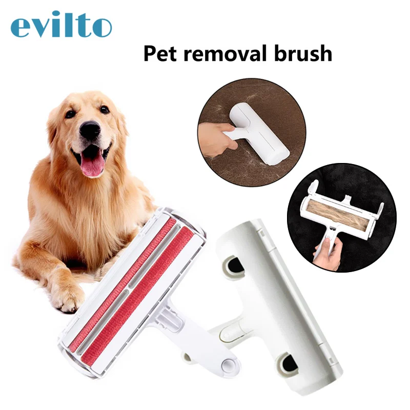

Portable Lint Remover Clothes 2-Way Pet Hair Remover Roller Removing Dog Cat From Furniture Carpets Fabric Shaver Brush Tool