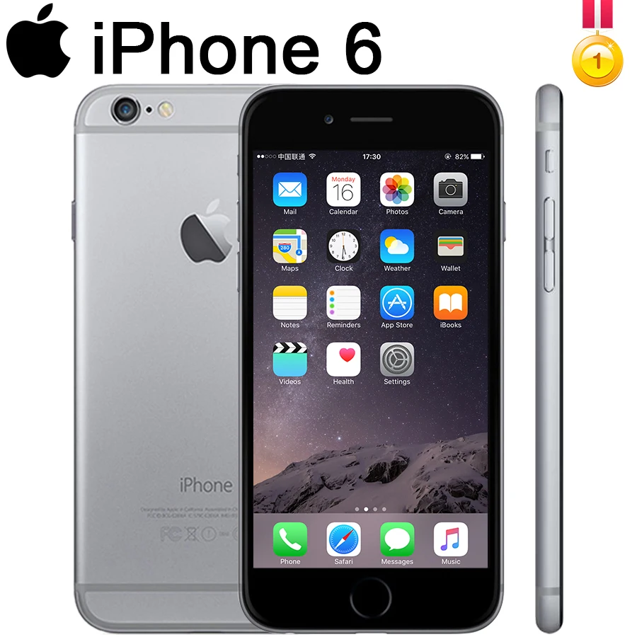Разблокированный Apple iPhone 6 6plus IOS 16/32/64/128 ГБ Распознавание отпечатков пальцев 8mp б/у