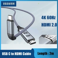 usb c to hdmi cable 4k60hz usb 3 1 type c to hdmi 2 0 cable thunderbolt 3 compatible for macbook pro imac dell xps 13 15 mate10