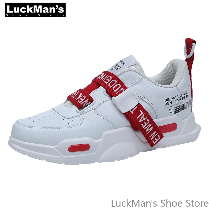 LuckMan/Повседневная обувь Мужские кроссовки Белые туфли на шнуровке Сезон весна