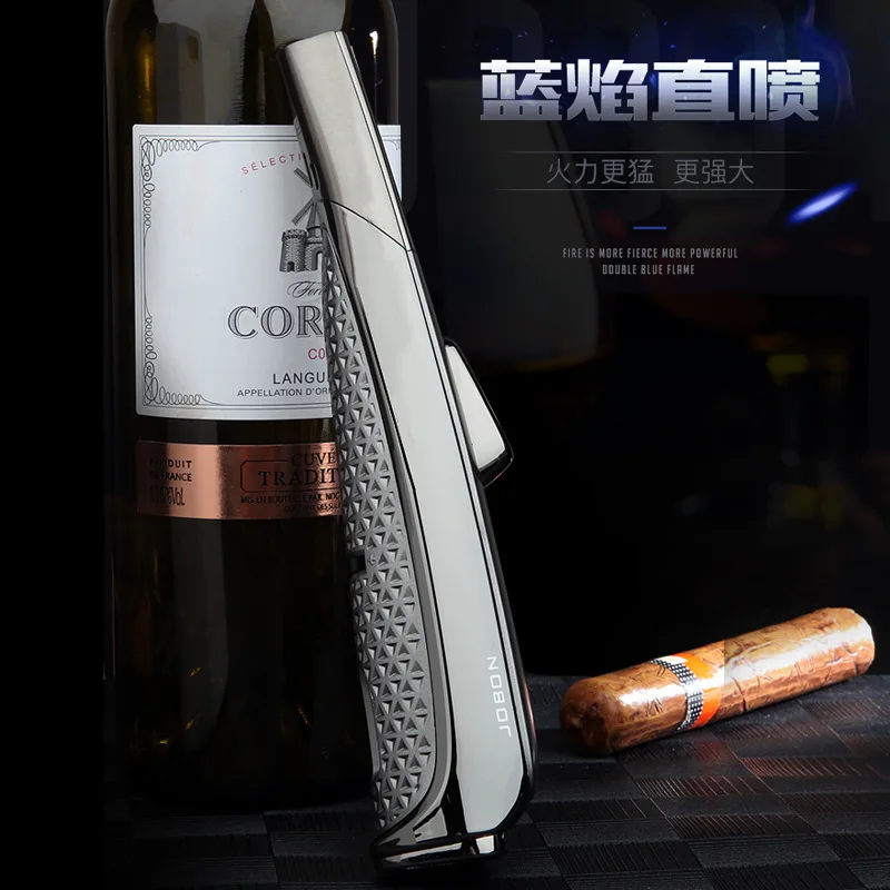 Необычная Бутановая струйная зажигалка с синим пламенем ветрозащитный