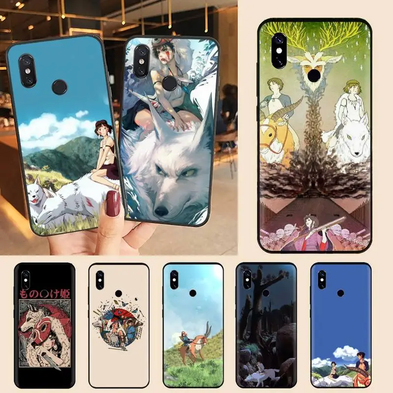 

Princess Mononoke Anime Phone Case For Xiaomi Redmi note 7 8 9 t max3 s 10 pro lite Luxury brand shell funda coque