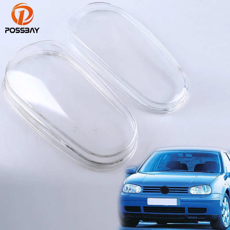 Posbay стеклянные линзы для фар прозрачные Крышка левый и правый абажур VW Golf/Variant/4