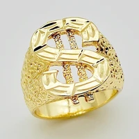 new fashion personality gold plated ring for mens gold plated letter s ring accessories party jewelry size 7 10