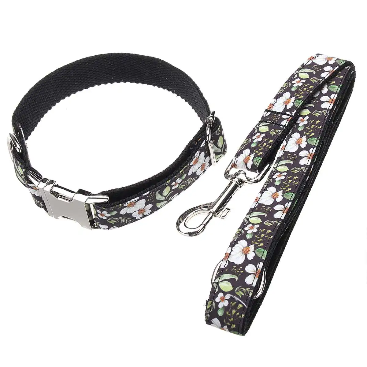

Pet Dog Harness Adjustable Harness Lead Leash printing Dog Collar Leash Set Dog Cat Polyester Leads Leash Adjustable Dog Harness