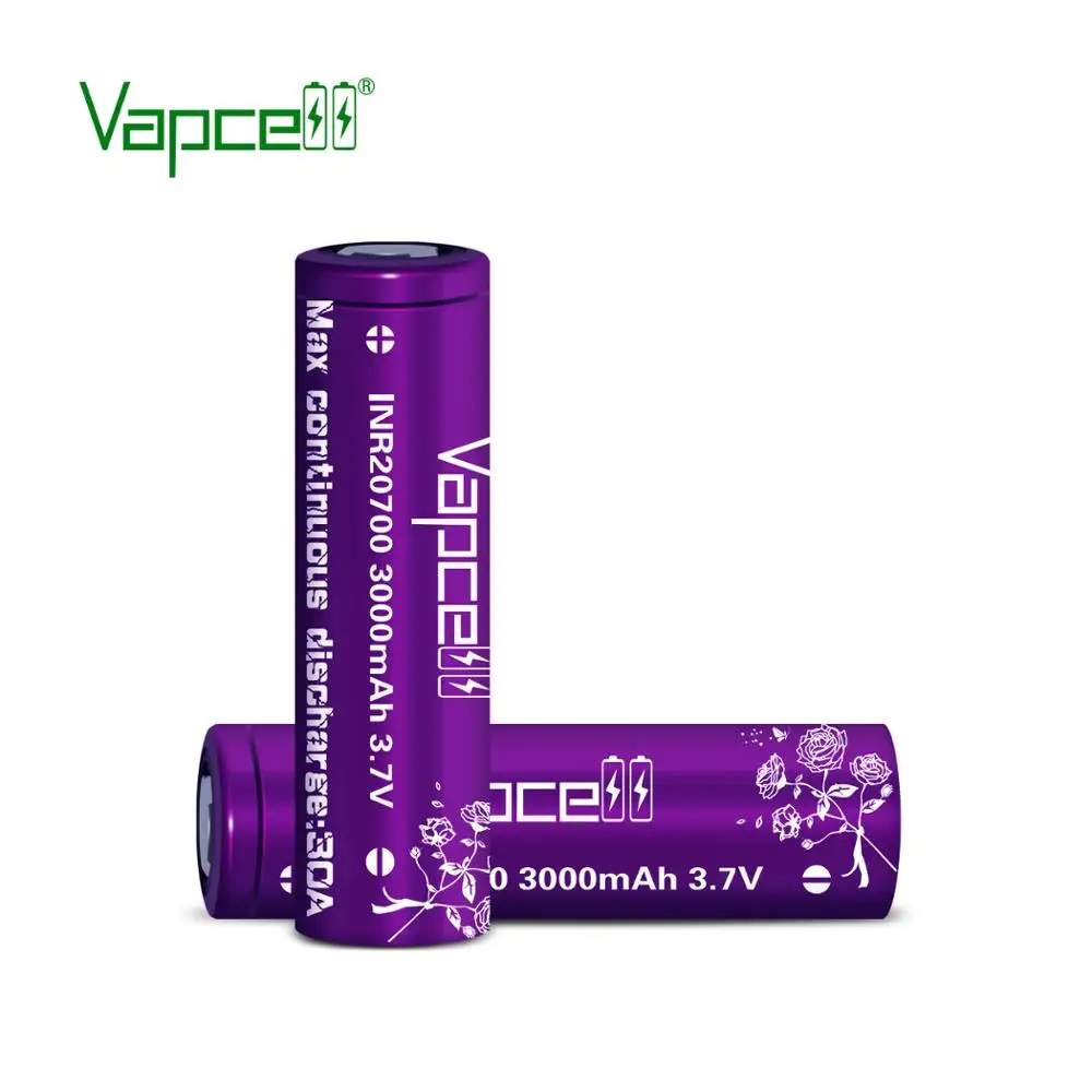 Оригинальный литий-ионный аккумулятор Vapcell INR 20700 3000 мАч 30 А 3 7 в перезаряжаемые