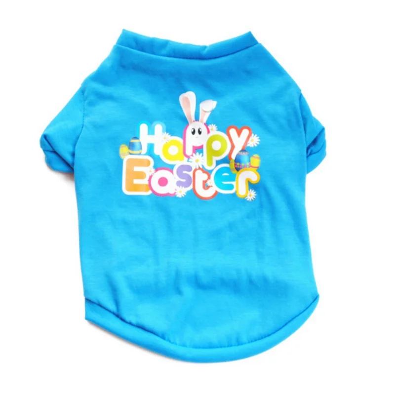 Вечерние футболки с изображением Счастливой Пасхи Одежда для собак и кошек