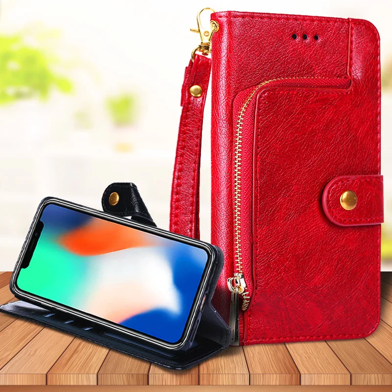 

Роскошный кошелек на молнии для Sony Xperia Ace XZ4 XZ2 Compact XZ3 XZ1, кожаный флип-чехол со шнурком и подставкой, чехол для телефона