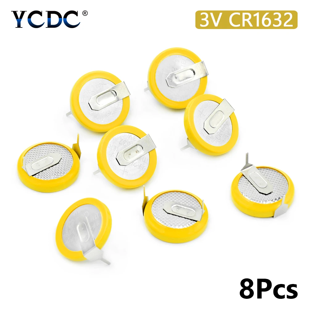 

Батарейки CR1632, 8 шт., 3 в, литиевые, с 2 контактами