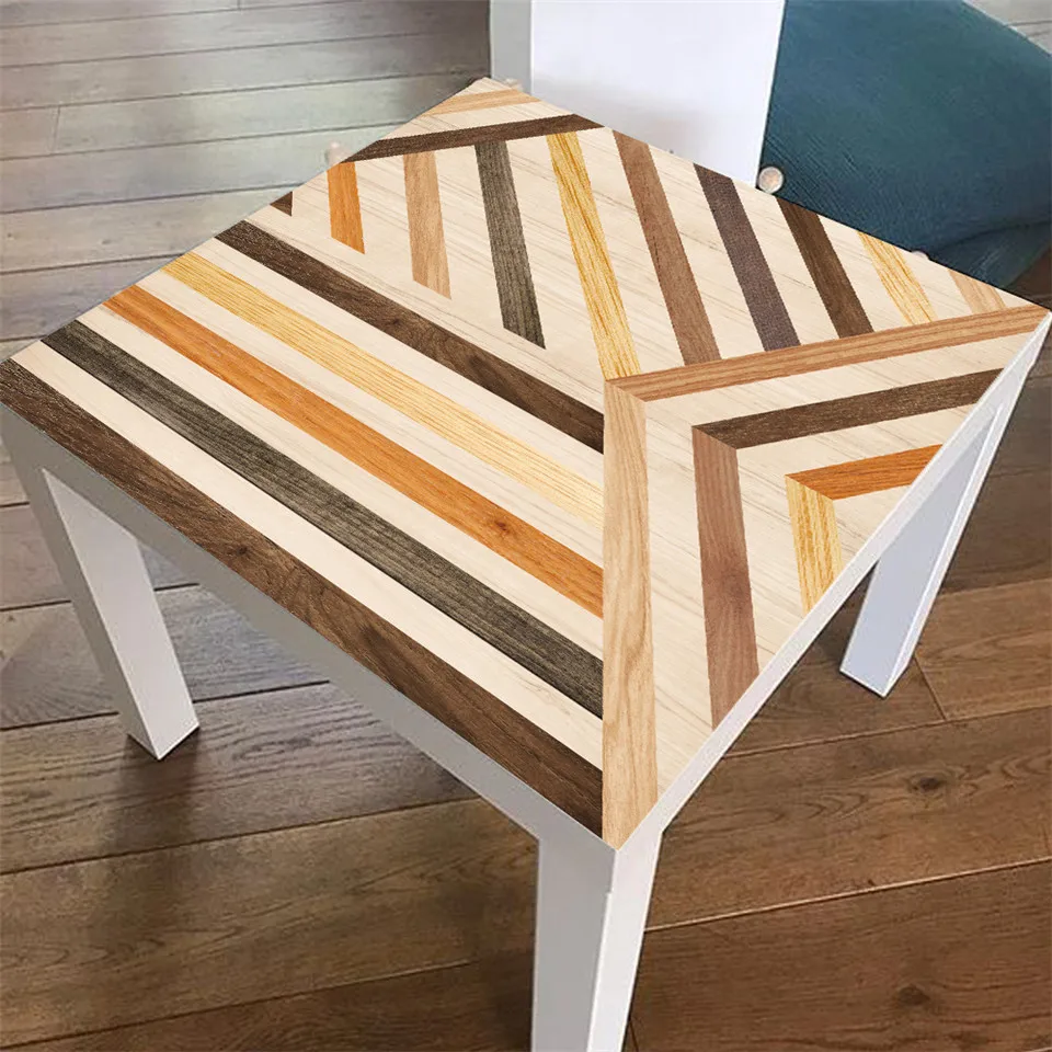 Деревянные полосы наклейки для рабочего стола домашний декор обновленная