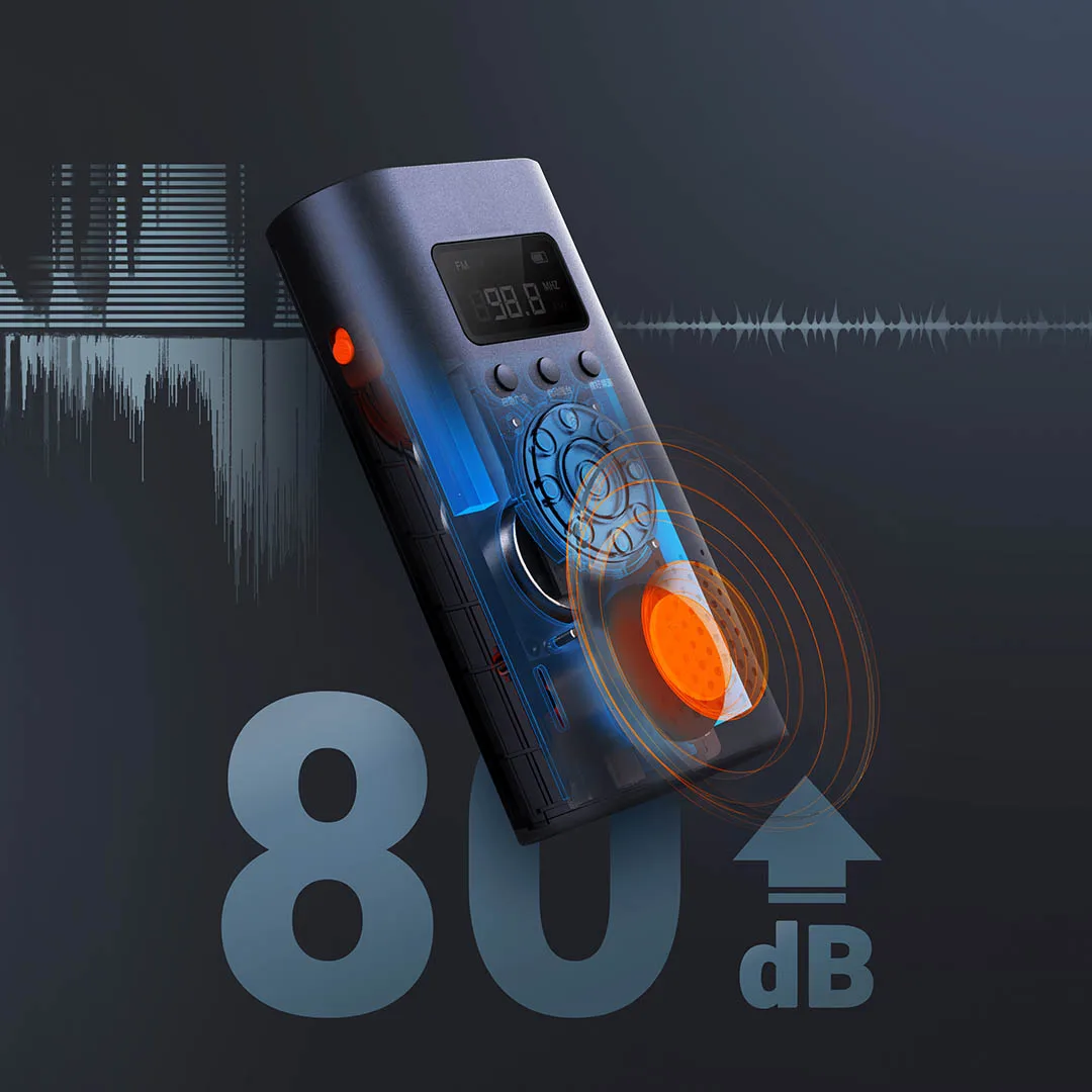 Xiaomi Nextool 6-в-1 AM FM-радио фонарик ручной генератор энергии аварийное оповещение
