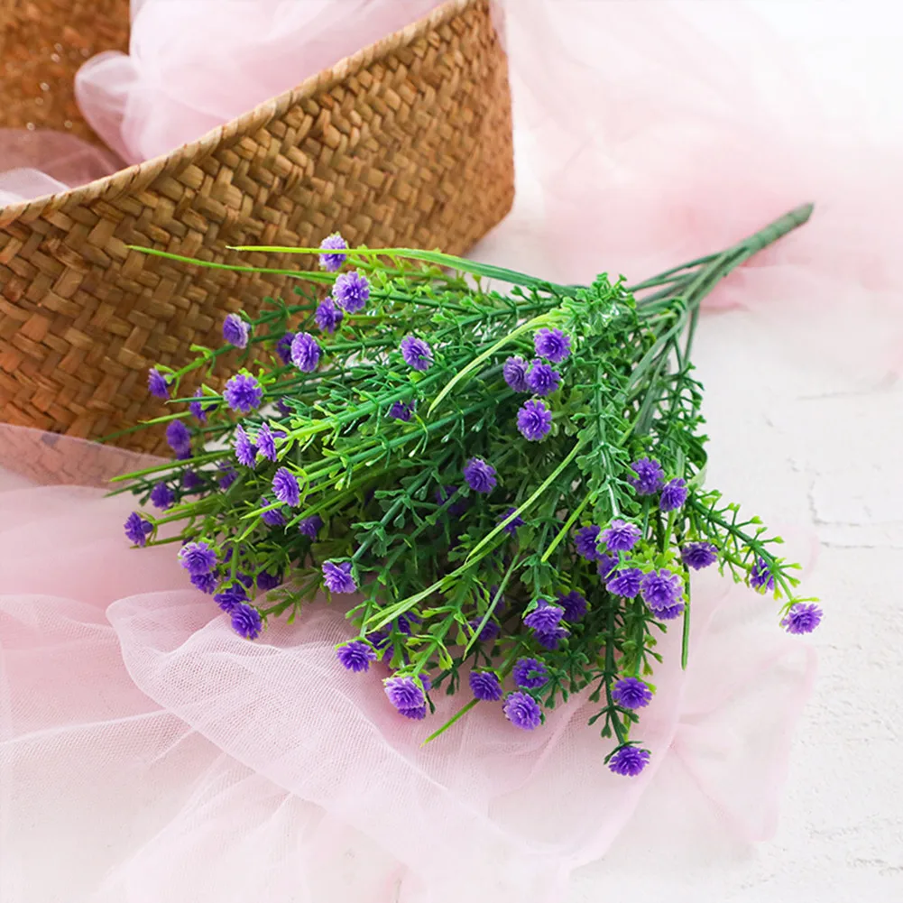 

Artificial Flowers Plastic Fake PlantsGypsophila Hanging Shrubs Outside Decor Wedding Home Garden Room Official Desk Decor