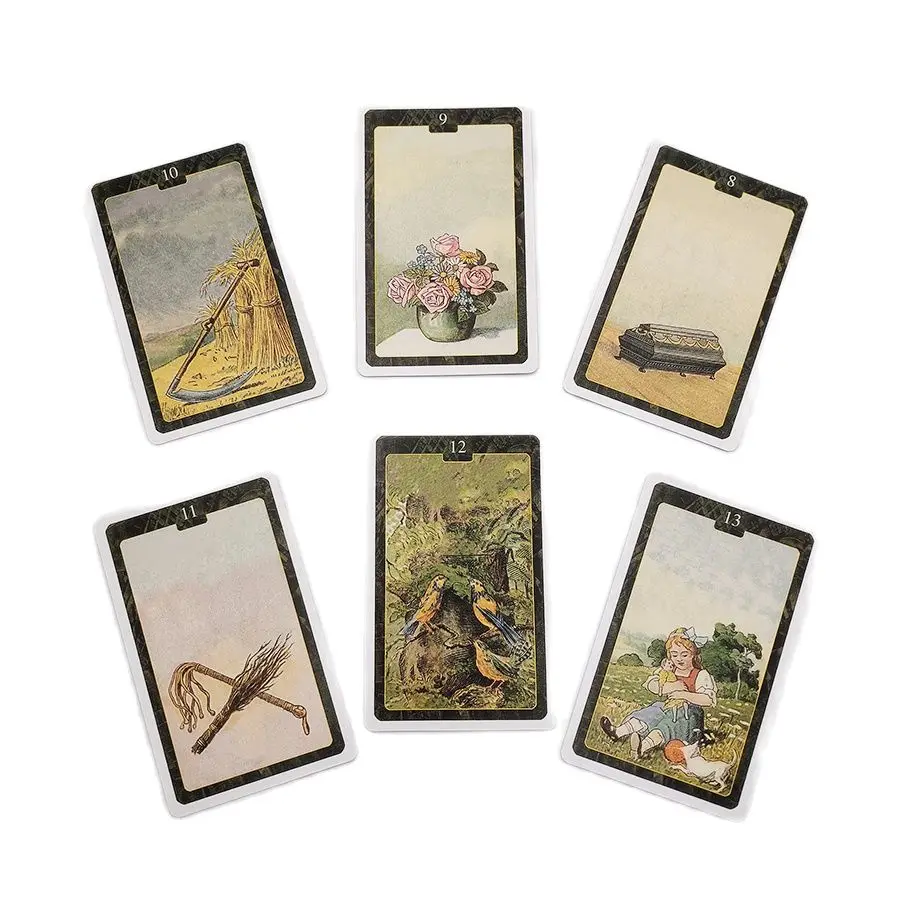 Lenormand карты с изображением ораклов гадания таро английская версия развешивание
