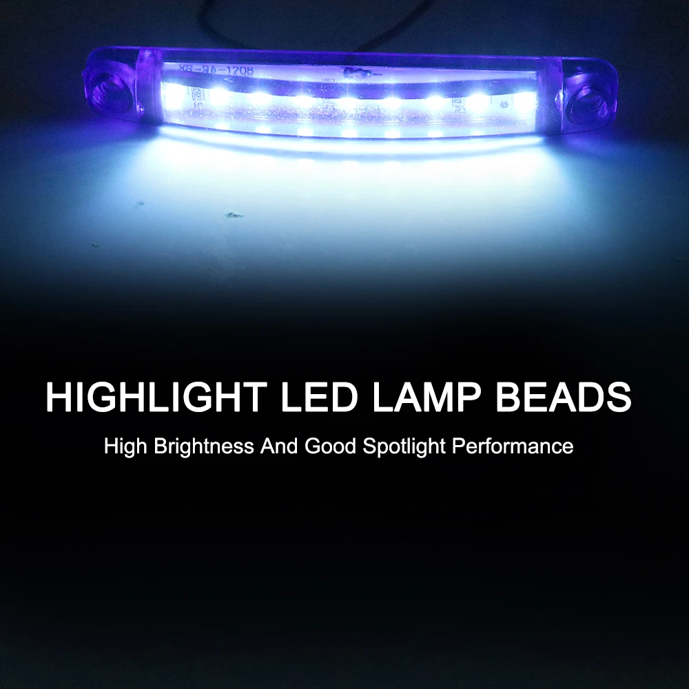 

Parking Lights Side Marker Lights 9 LED 12-24V Lamps 20Pcs/set Tail indicators For Bus Truck Trailer Red/White/Blue/Yellow