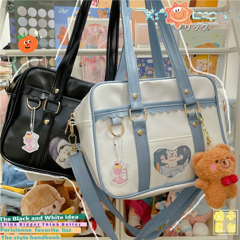 

2022 NEW Women shoulder bag Kawaii Lolita Bag Cute JK uniform handbag Japanese school uniform schoolgirl messenger bag