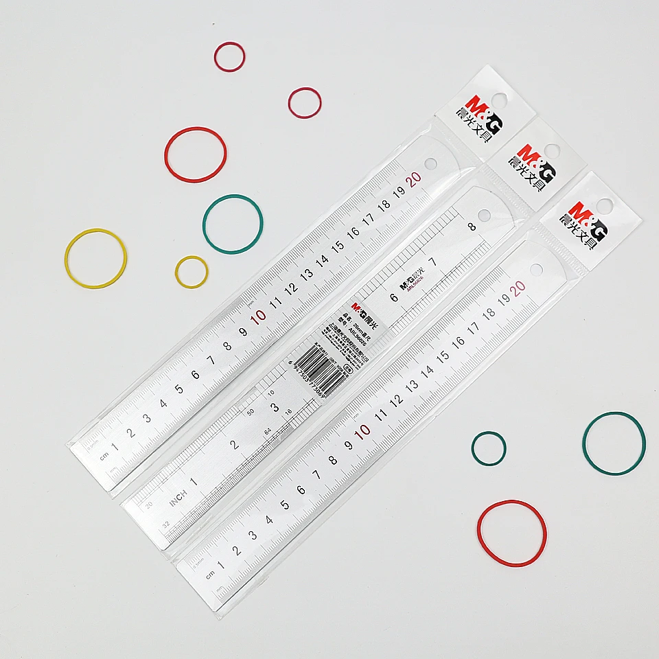 Металлическая линейка из алюминиевого сплава двойная шкала 20 см 8 дюймов