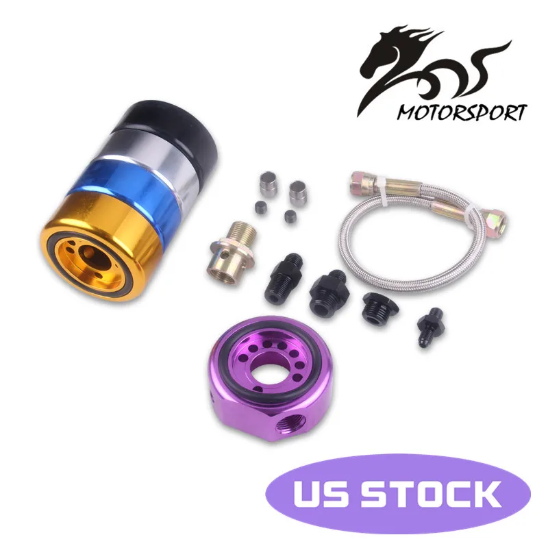 VTEC OIL SUPPLY ADAPTER ALUMINUM CONVERSION KIT for ACURA HONDA LS B20 Oil Filter Sender Sandwich Plate Cooler Adapter Kit