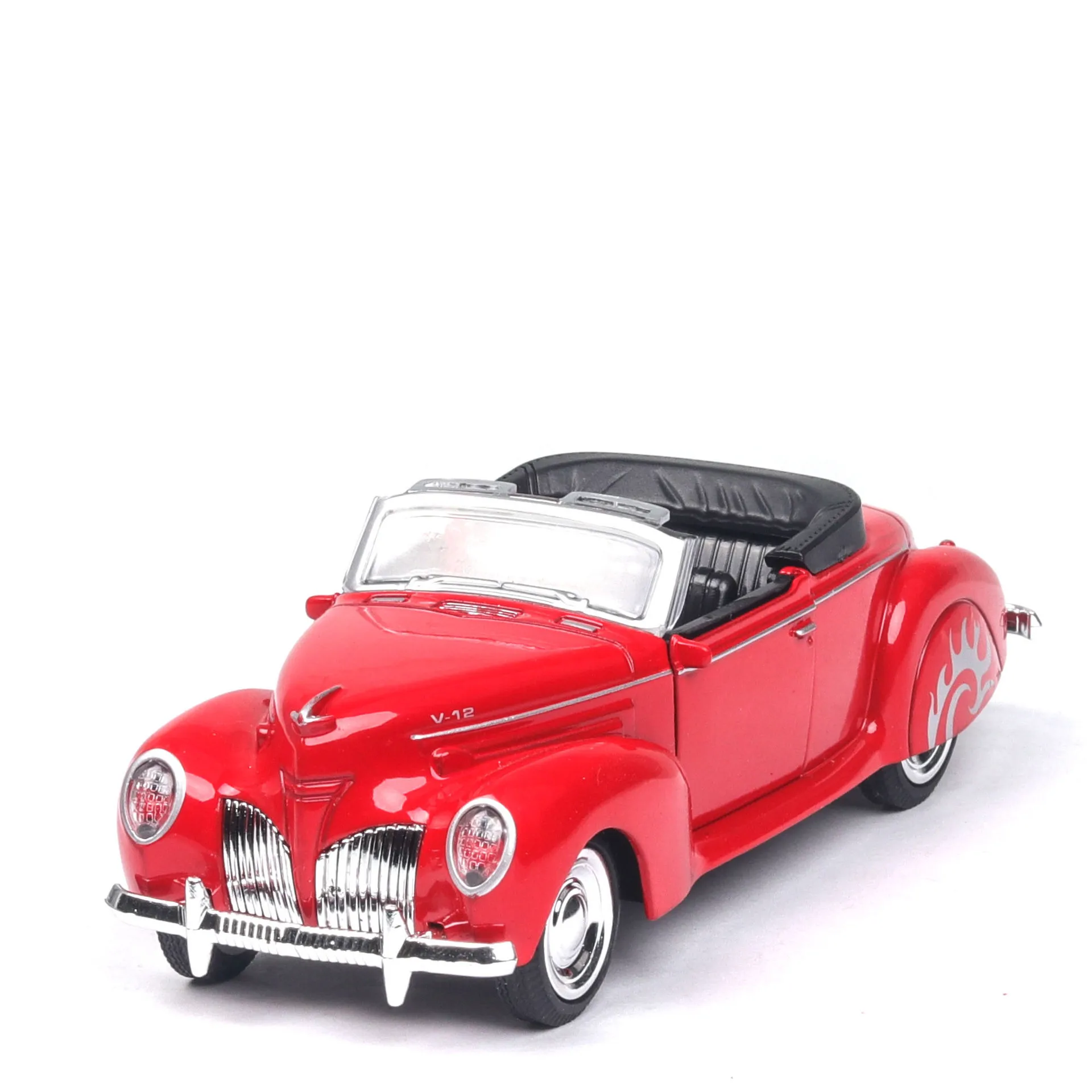 Best selling 1:38 Lincoln convertible classic car alloy model,die-casting sound and light pull back classic car,free shipping