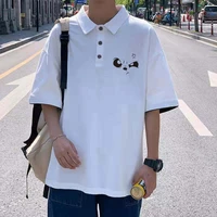 polo shirt mens short sleeved summer new t shirt trend japanese students lapel t shirt tide brand ins wild half sleeve
