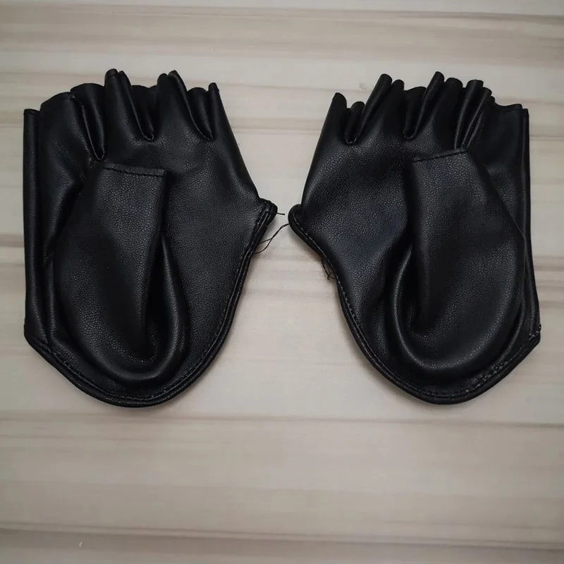 C61 Black Модные сексуальные женские кожаные перчатки для танцев на шесте в ночном клубе, Женские Перчатки для фитнеса в готическом стиле, панк-рок, L63 - Цвет: C61 Black