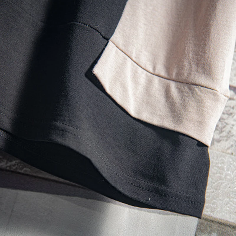 

2020 New Summer Trend New Fake Two-piece Short Sleeve T-shirt Men Japanese Tide Brand Casual Loose T-shirt YJJ-59