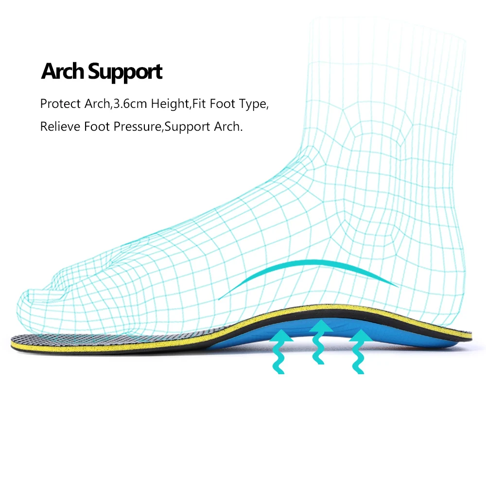 BANGNI Orthopedic Insoles Orthotics Flatfeet Health Sole Inserts Arch Support Shoe Pads Plantar Fasciitis For Men Women