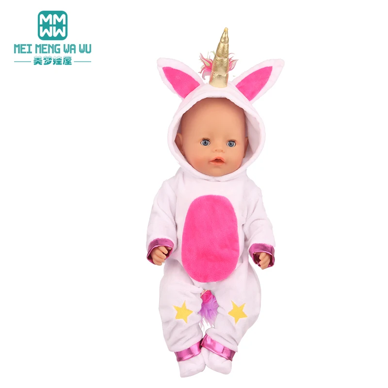 Одежда для куклы размер 43 см игрушки Кукла Новорожденный розовый мультяшный