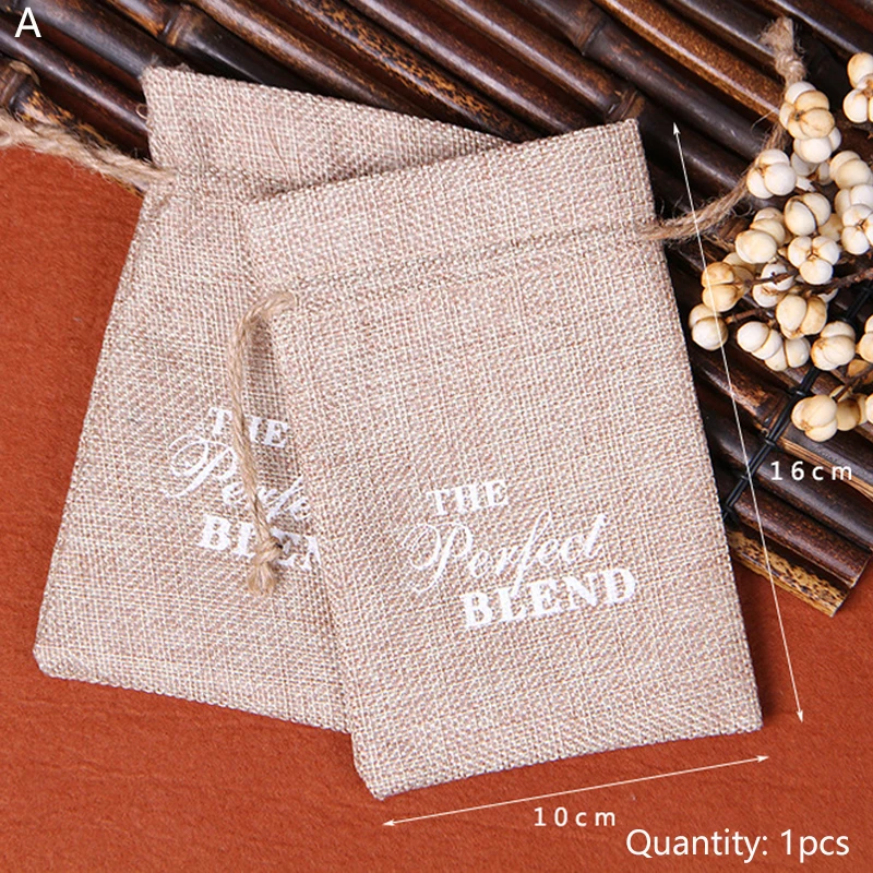 Уплотненные тканевые мешочки Льняная сумка на шнурке свадебный браслет