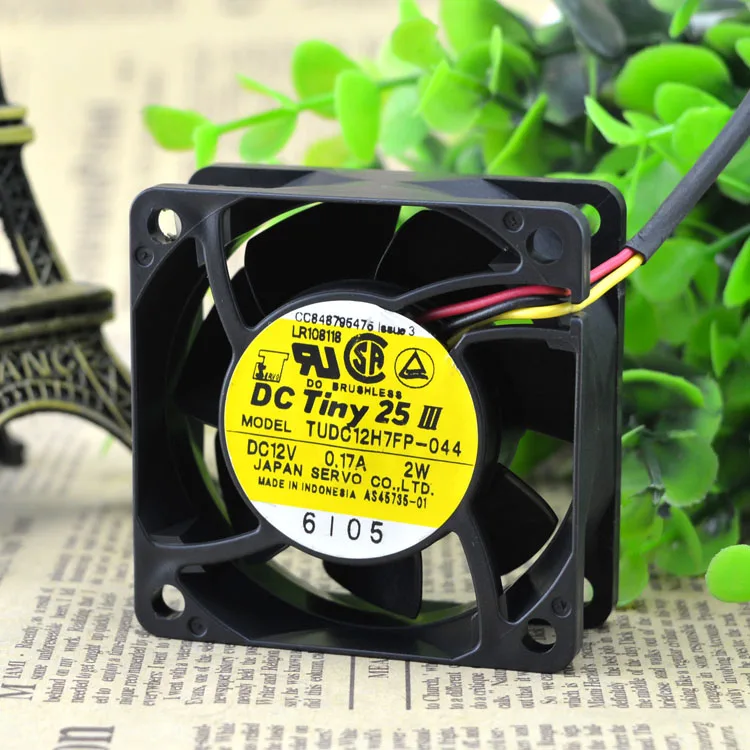 Сервопривод TUDC12H7FP-044 6025 А, Вентилятор охлаждения с двумя шариками 6 см дюйма