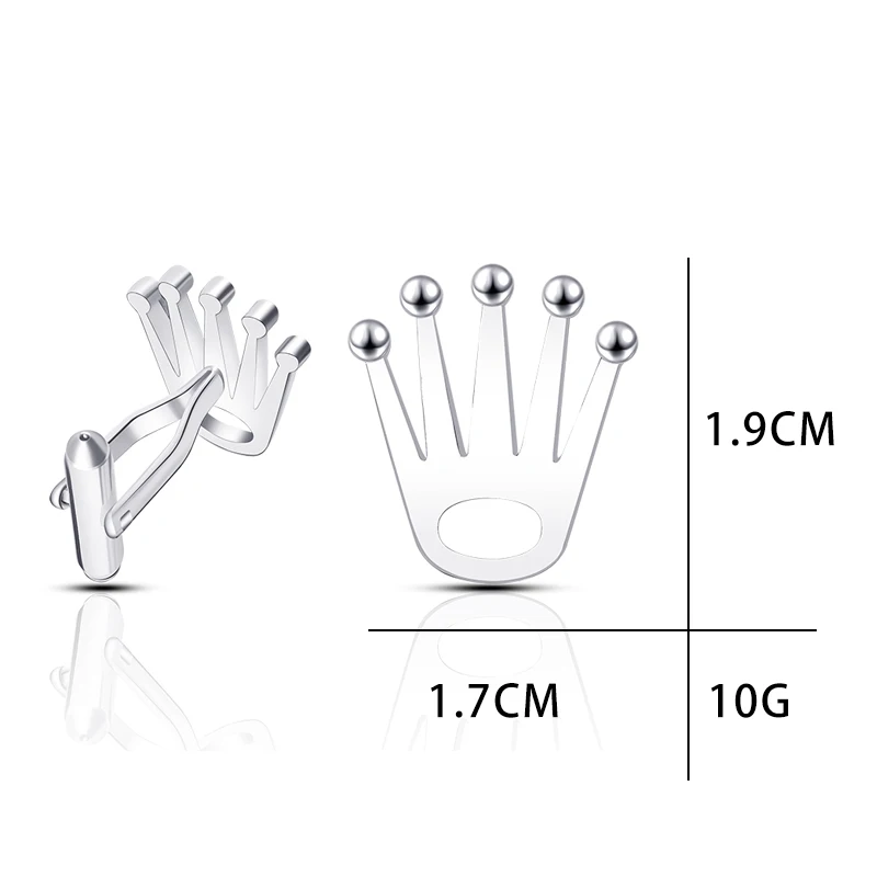 Запонки в форме короны для мужчин модные свадебные лазерные запонки жениха