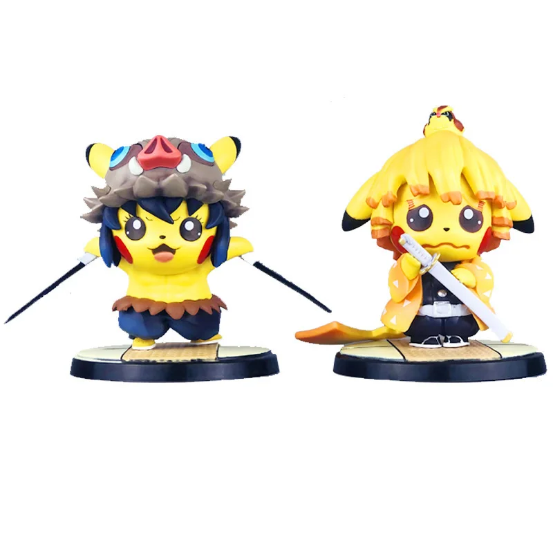 

PVC 15CM Pokemon COS My Wife Zenyi Inosuke Pikachu Movie Animation Peripheral Hand Office Aberdeen Model Decoration Pokemon Gift