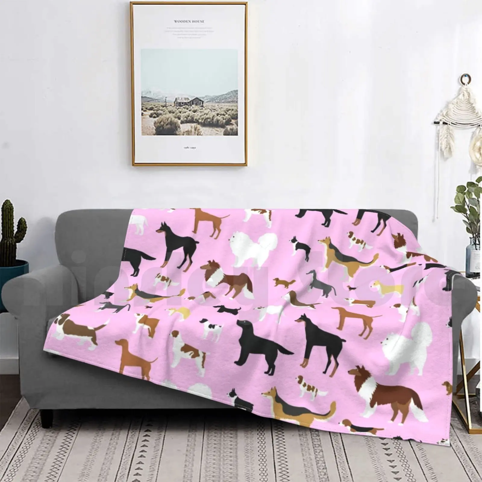 

Dogs For Days ( Pink ) Blanket Fashion Custom Dogs Dog Animal Doberman Labrador Retriever Lab Dachshund